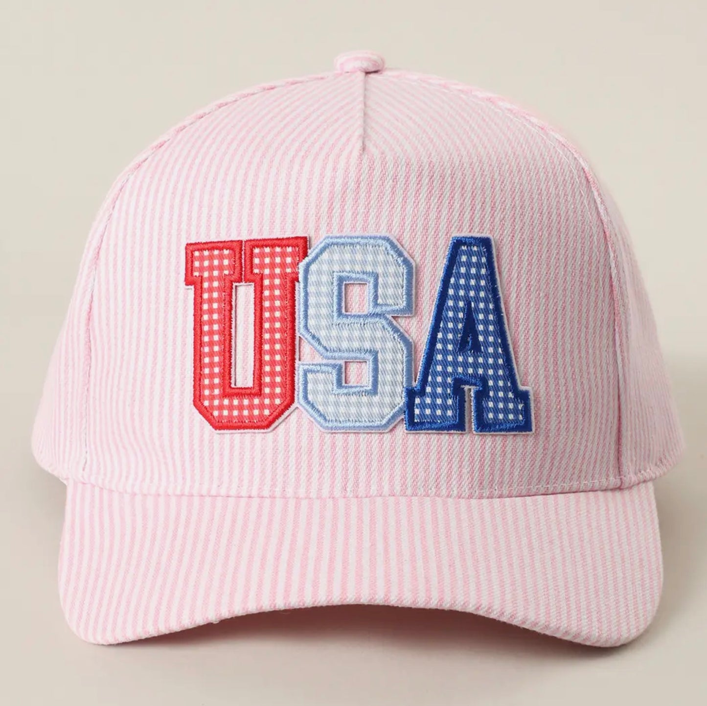 USA Embroidered Stripes Trucker Hat