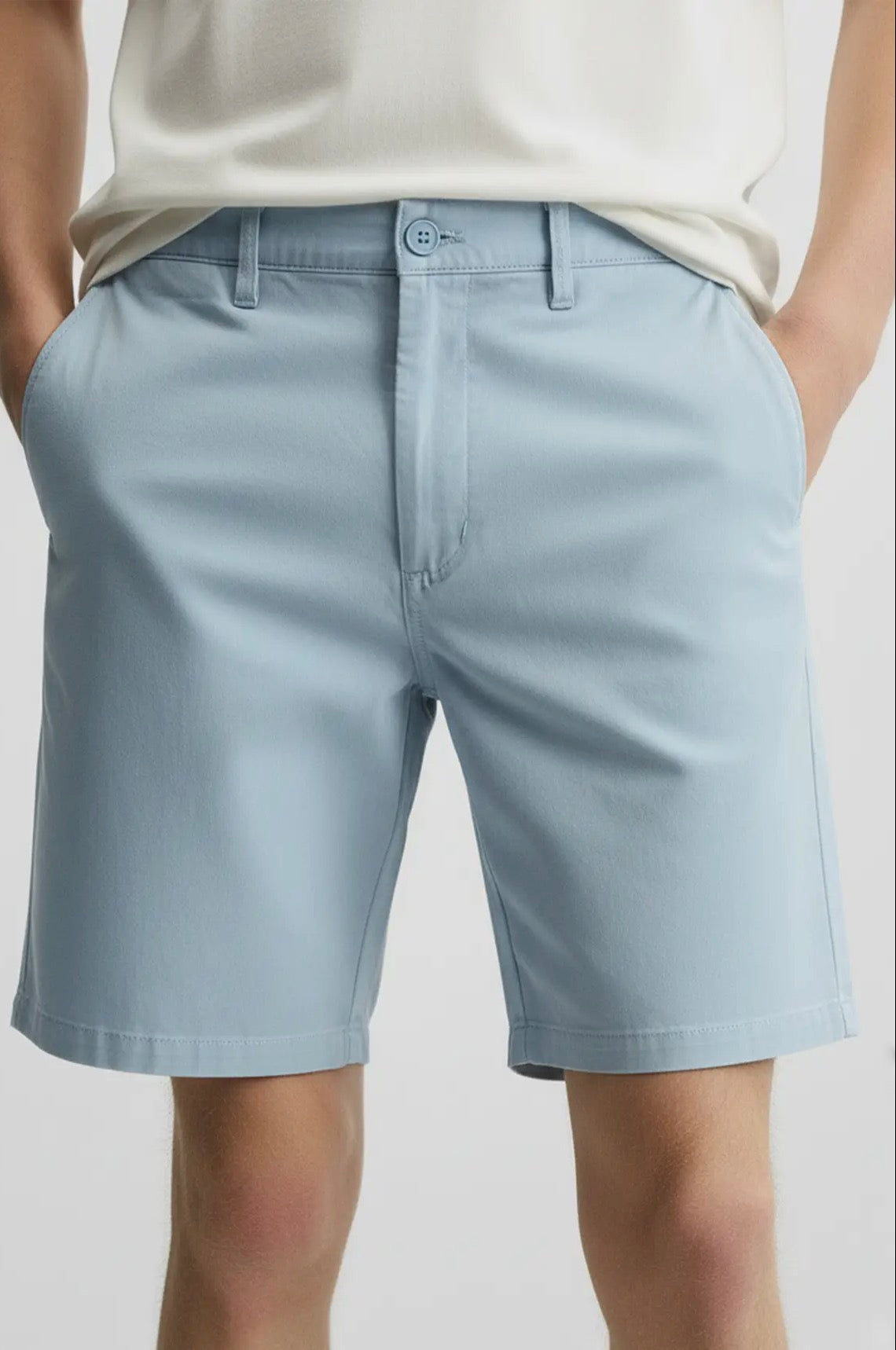 Men’s Blue Twill Summer Chino Shorts