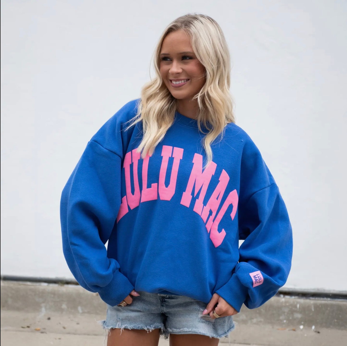 Lulu Mac Royal/Pink Puff Sweater