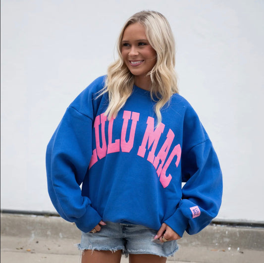 Lulu Mac Royal/Pink Puff Sweater