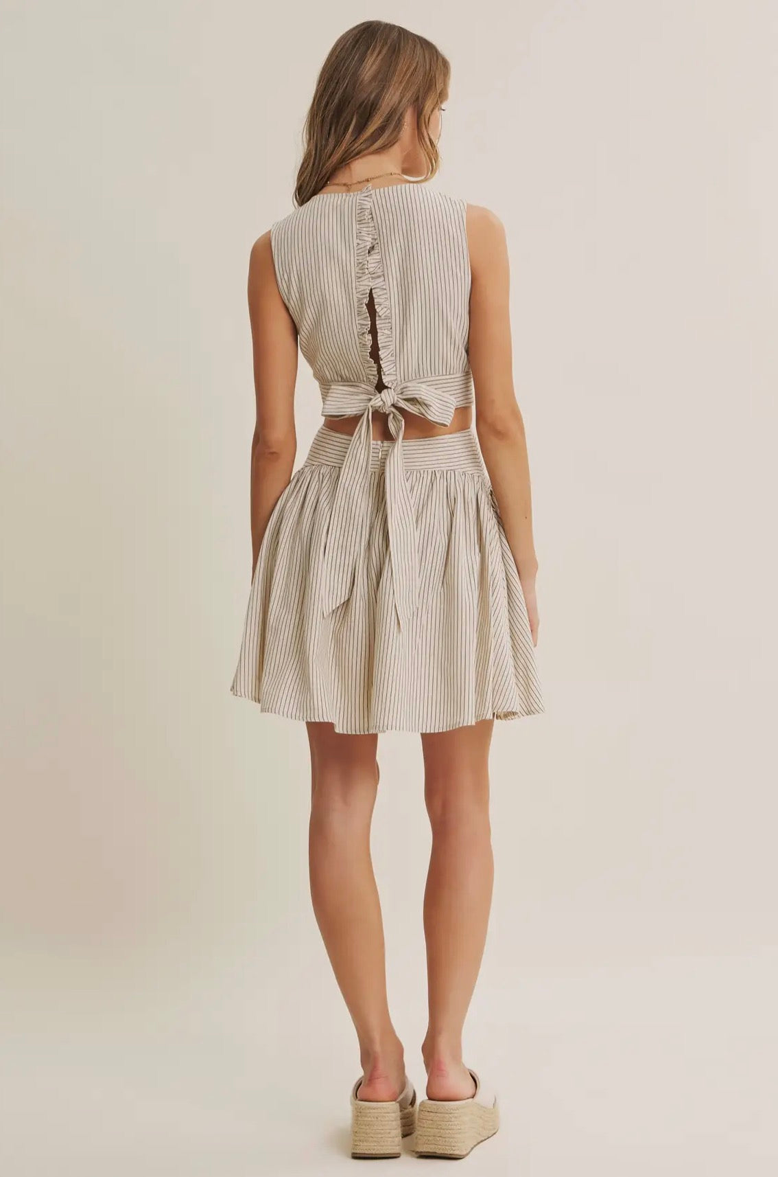 Seaside Breeze Open Back Mini Dress
