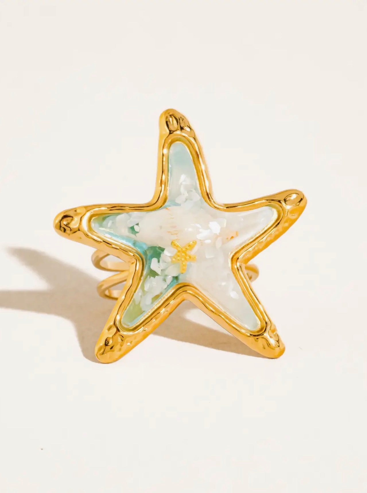 Chatelet 18K Non-Tarnish Starfish Ring