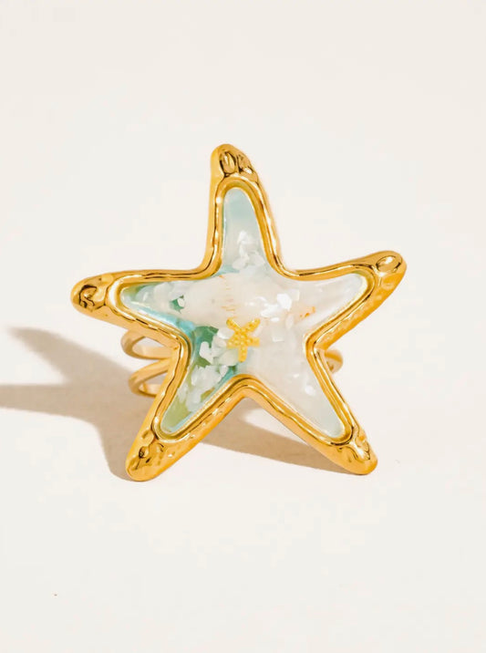 Chatelet 18K Non-Tarnish Starfish Ring
