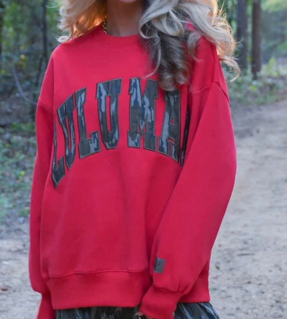 Lulu Mac/Mossy Oak Red Camo Sweater