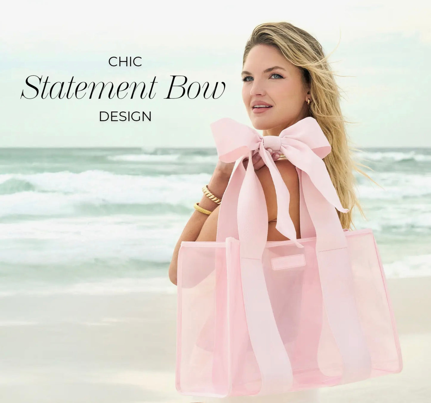 Morgan Case-Mate Pink Bow Jelly Tote