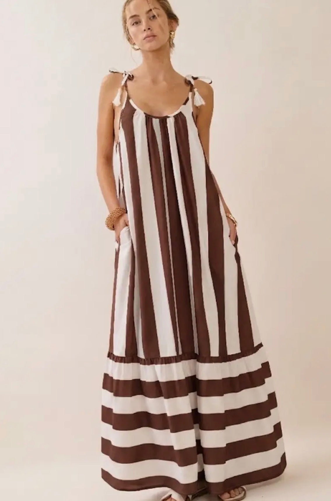 Krystle’s Midi Dress Brown