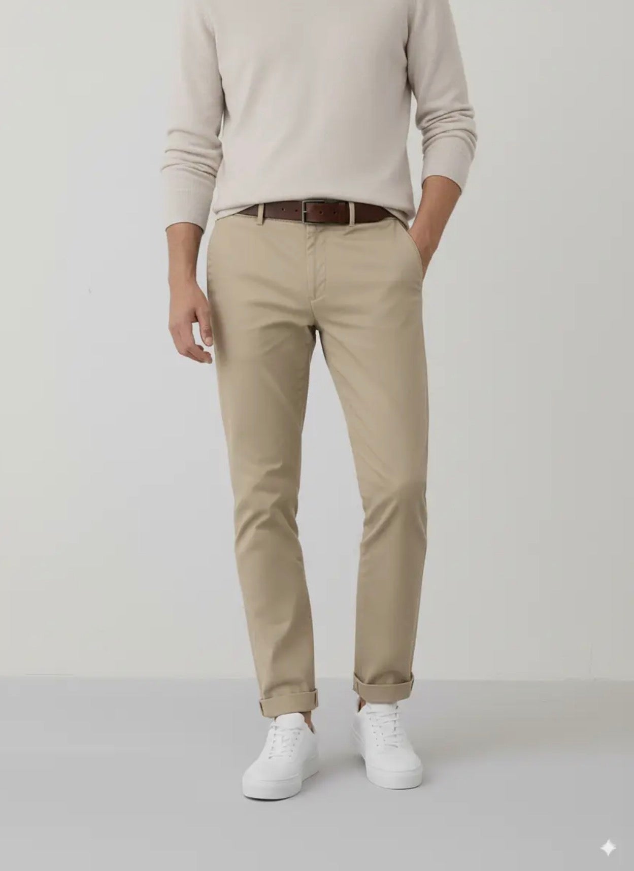 Hawk’s Bay Khaki Twill Stretch Chino Pants
