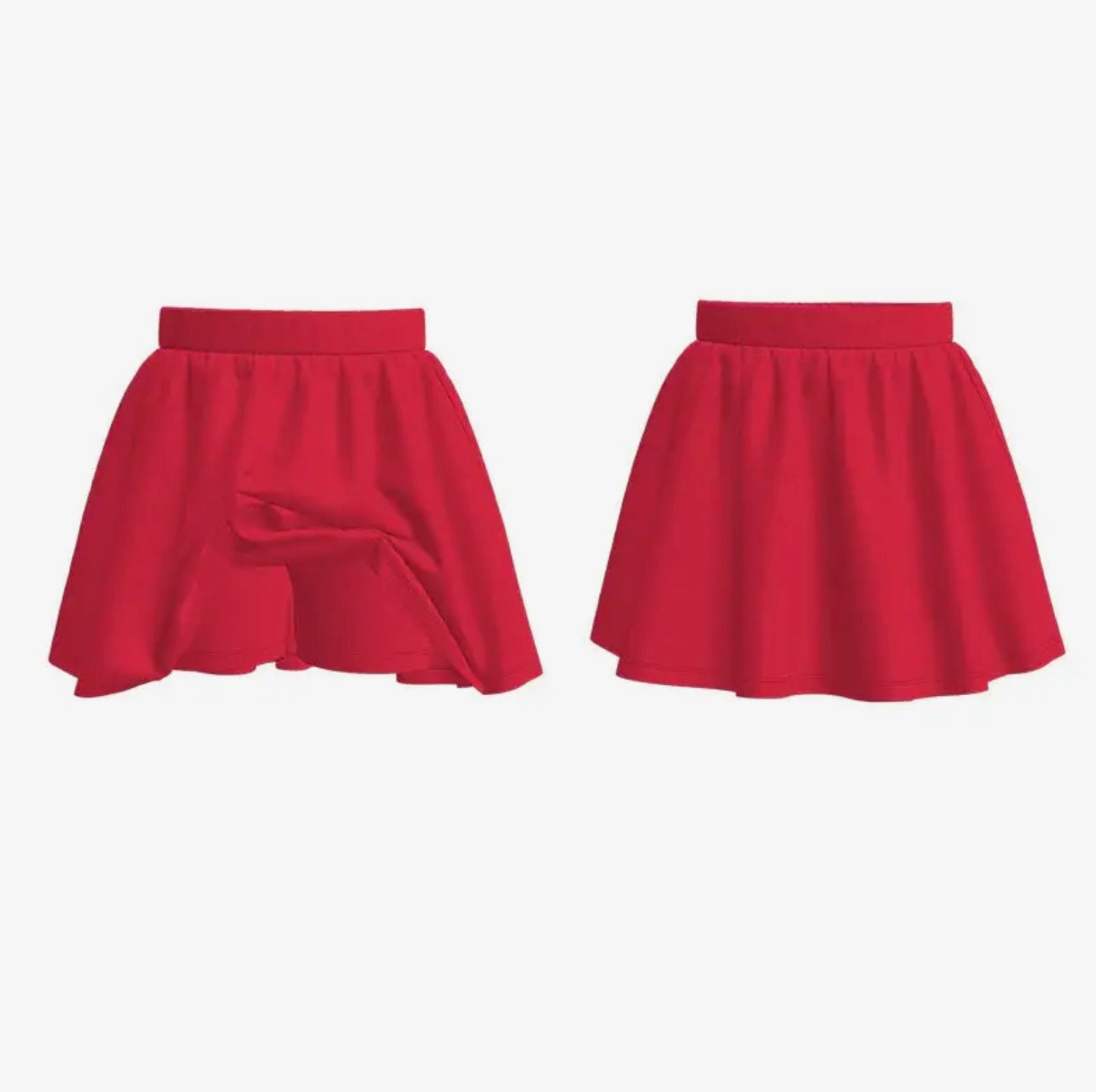 Girls Soft Athletic Skort Red