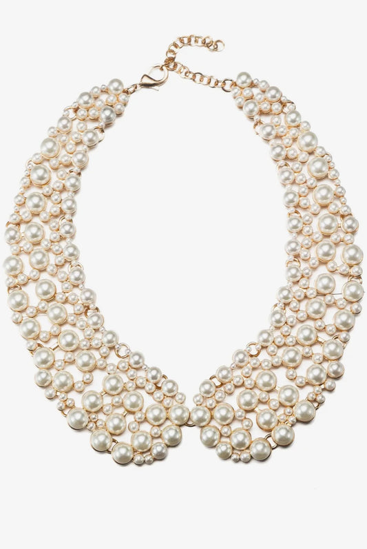 Diana Pearl and Gold Collar Necklace