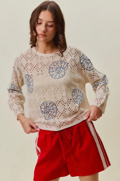 Seashell Lightweight Sweater Top