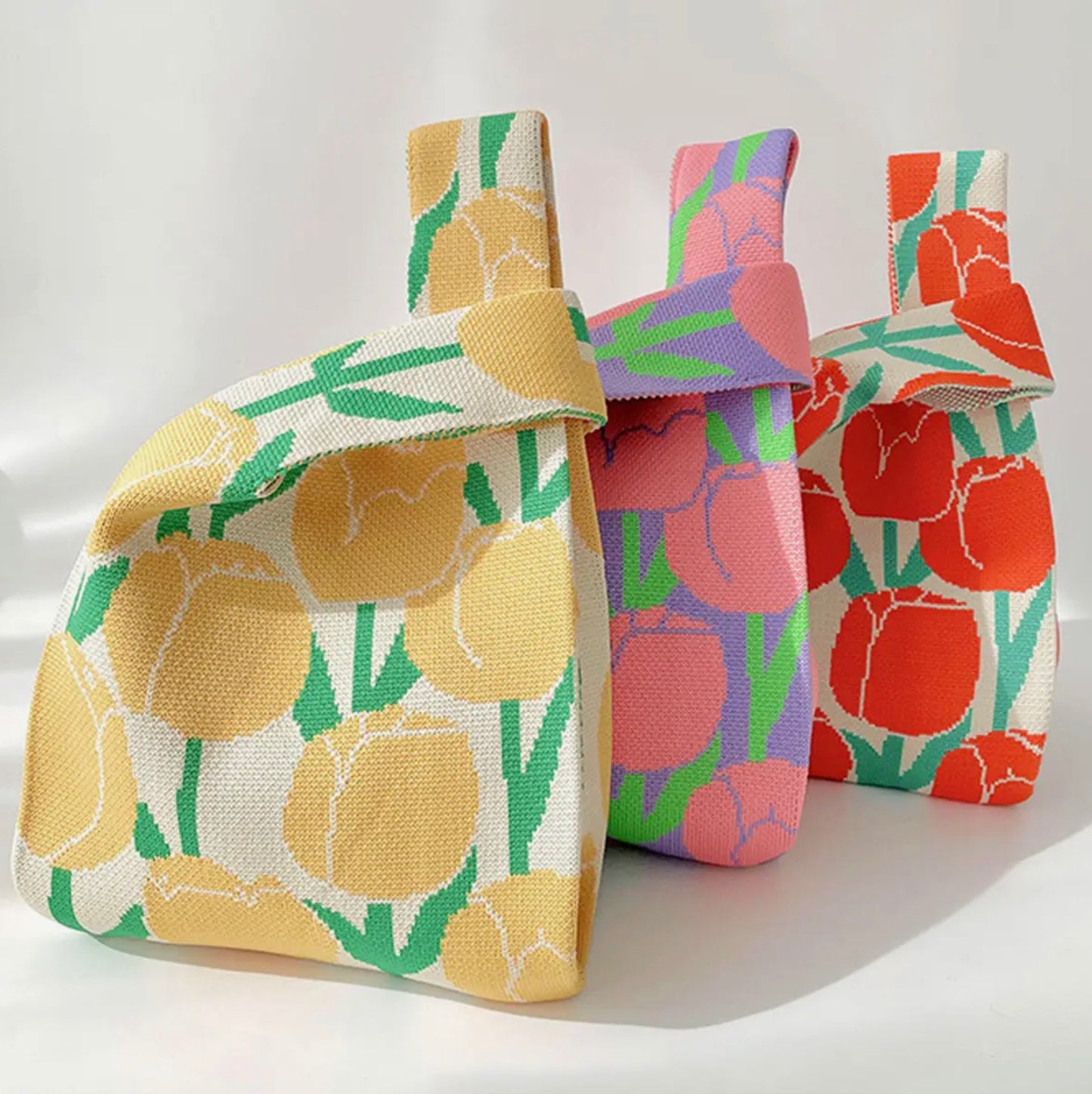 Floral Knitted Handbag