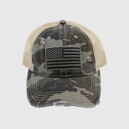 USA Flag Camo Cap