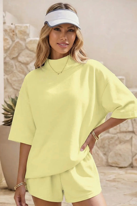 Sunny Days Mock Neck Short Set