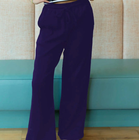 Lulu Mac Waffle Navy Lounge Pants
