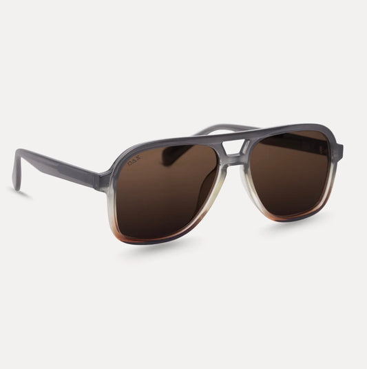 Cruz-Unisex Gray Gradient Aviator Sunglasses