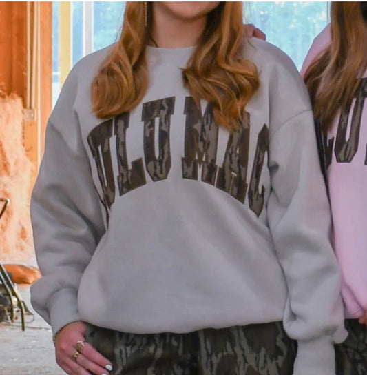 Lulu Mac/Mossy Oak Greige Camo Sweater