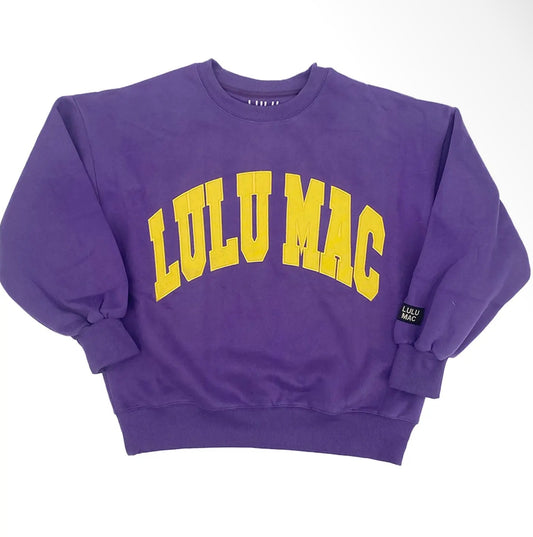 Lulu Mac Purple/Gold Stitched Sweater