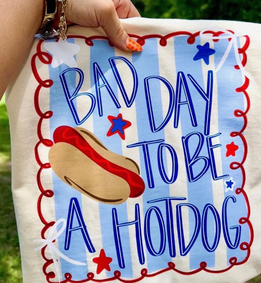 Bad Day to Be A Hotdog Comfort Color Tee
