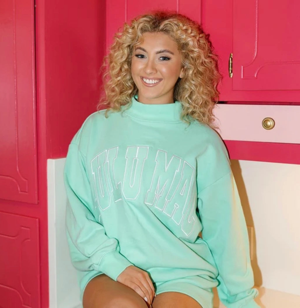 Lulu Mac Terry Cloth Stitched Seafoam