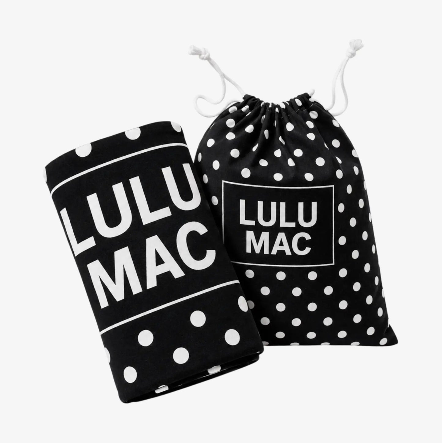 Lulu Mac Black/White Polka dot XL Beach Towel