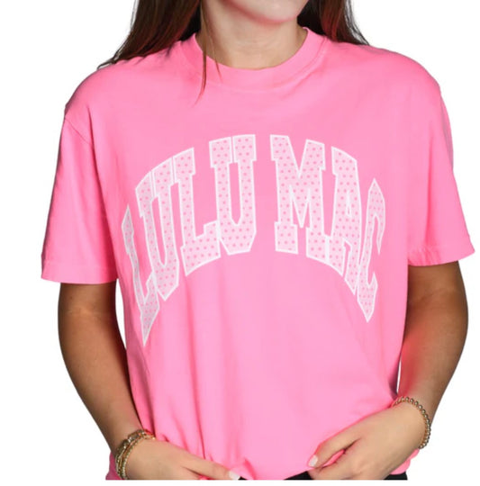 Lulu Mac Neon Pink Comfort Color Tee