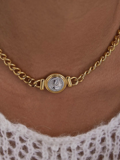 Parisse Radiance 18K Gold Coin Pendant Necklace