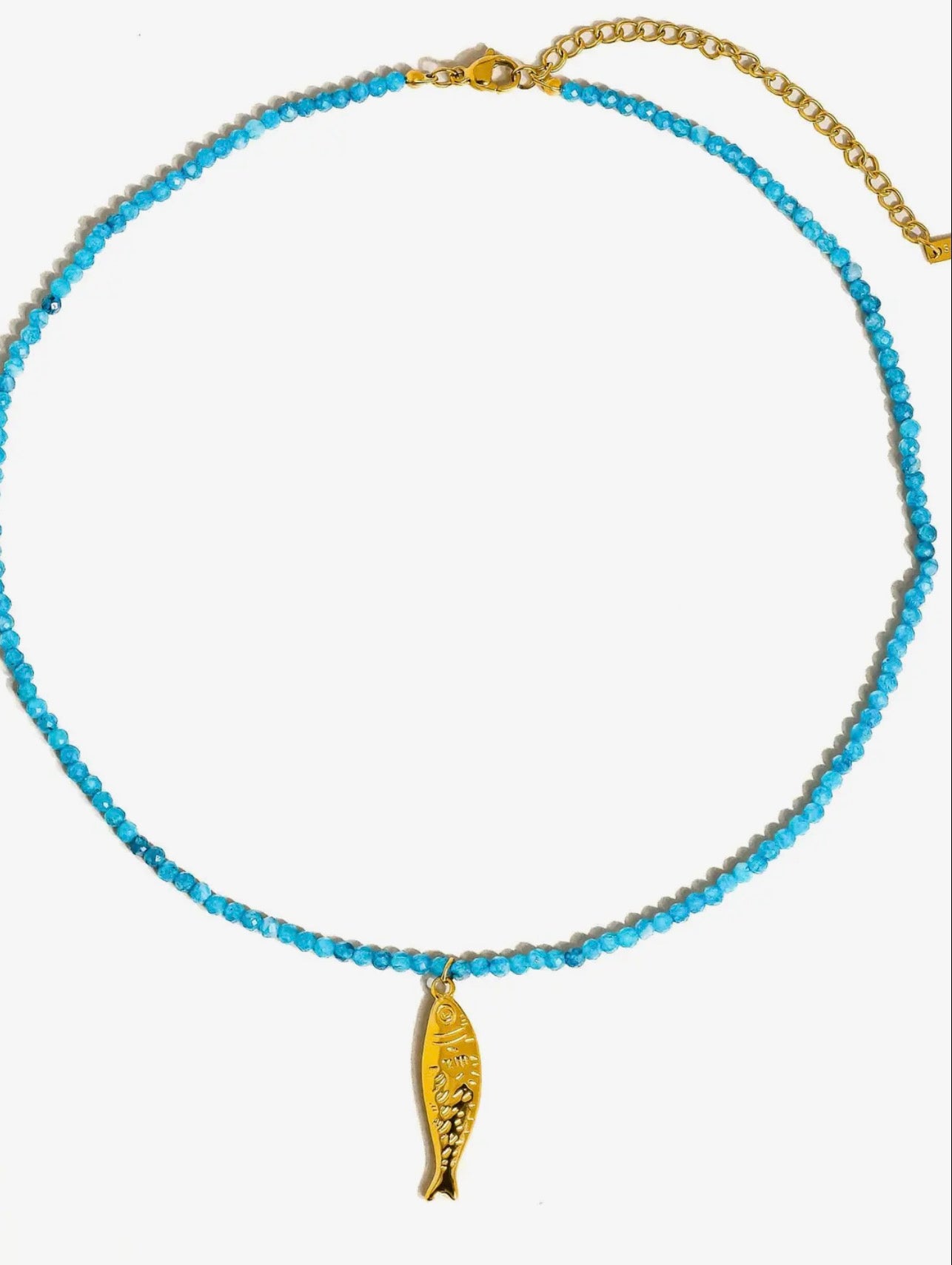 Sasha 18K Gold Non-Tarnish Fish Beaded Necklace