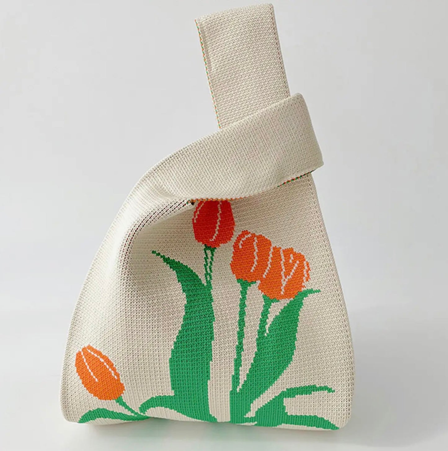 Floral Knitted Handbag