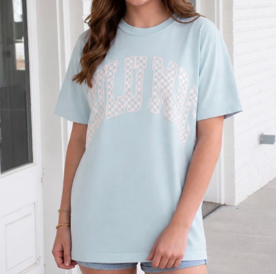 Lulu Mac Checkered Chambray Tee