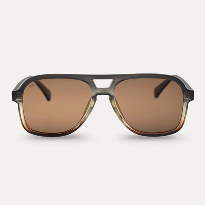 Cruz-Unisex Gray Gradient Aviator Sunglasses
