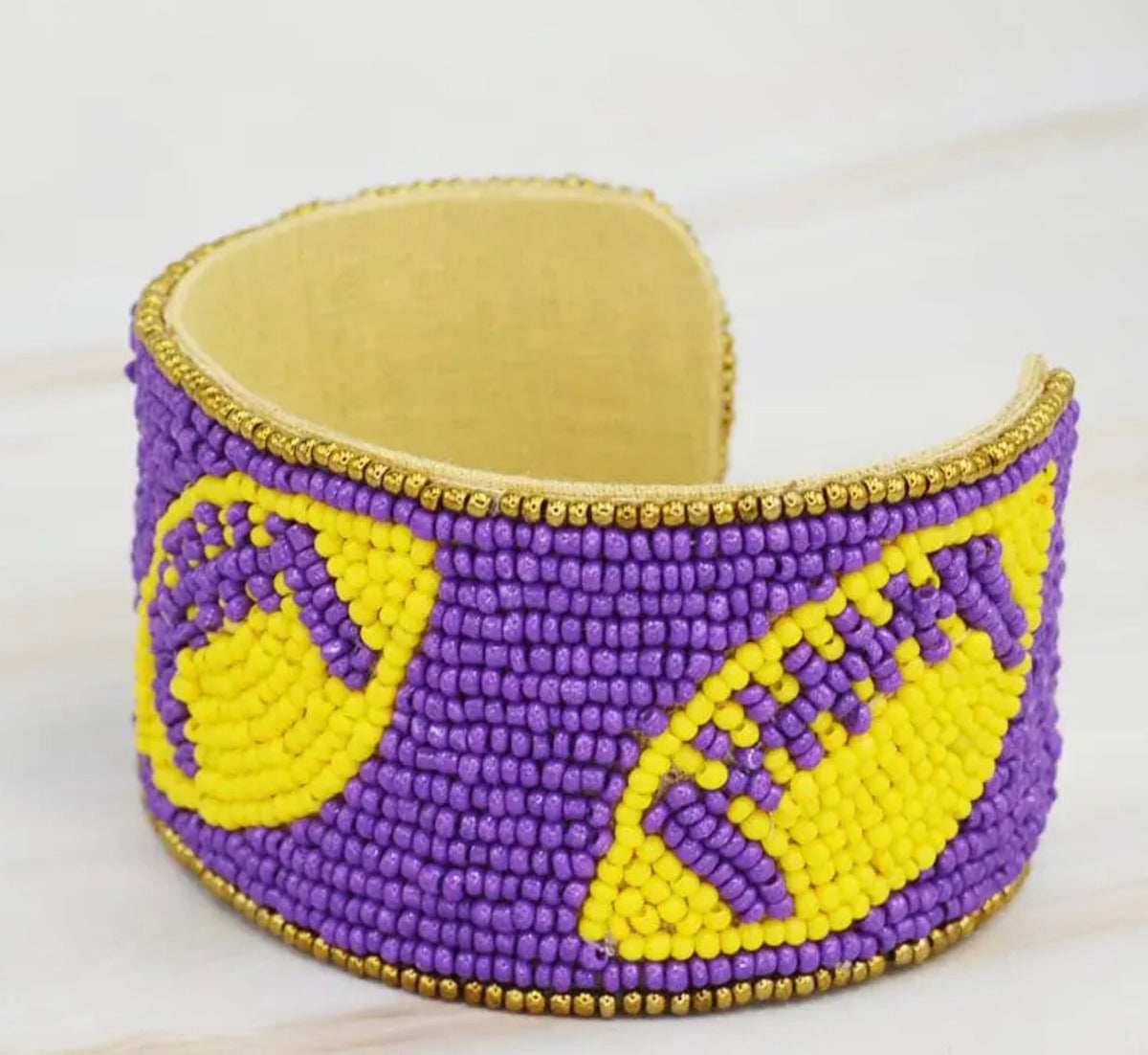 Game Day Football Beaded Cuff