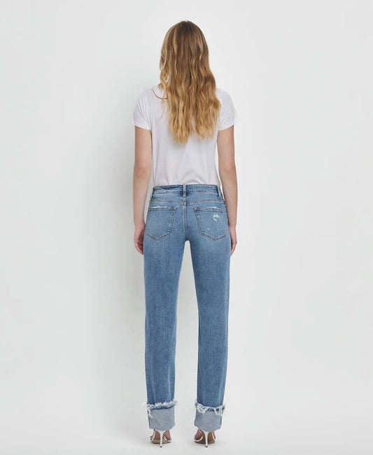 Lovervet by Vervet Cuffed Mid-Rise Jeans