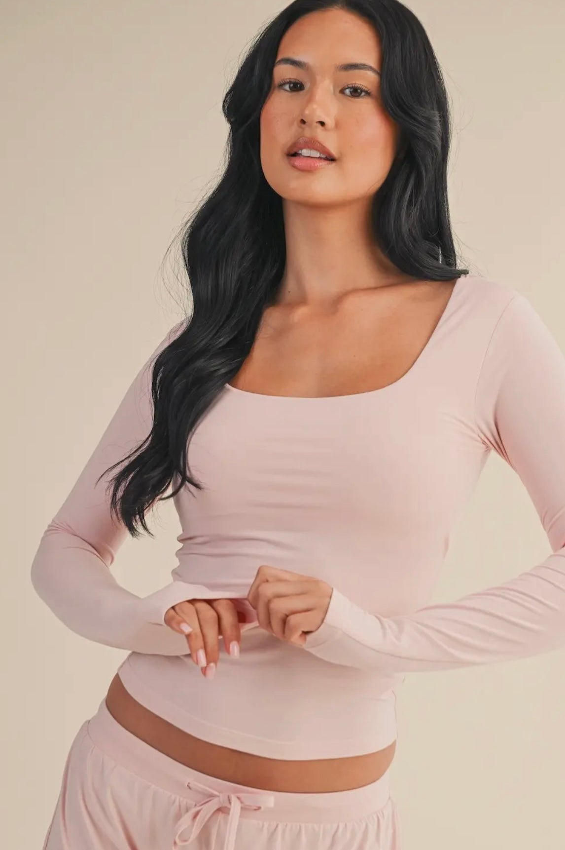 Soft Knit Jersey Square Neck