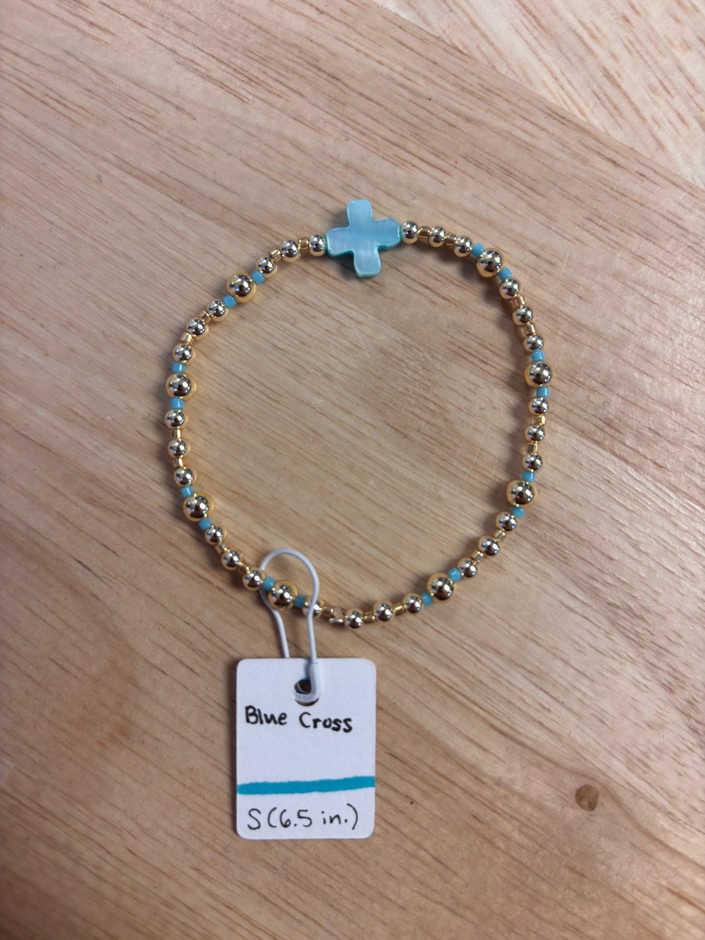 Vacey-Vee Blue Cross Bracelet