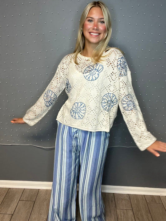 Seashell Lightweight Sweater Top