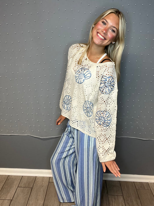 Seashell Lightweight Sweater Top
