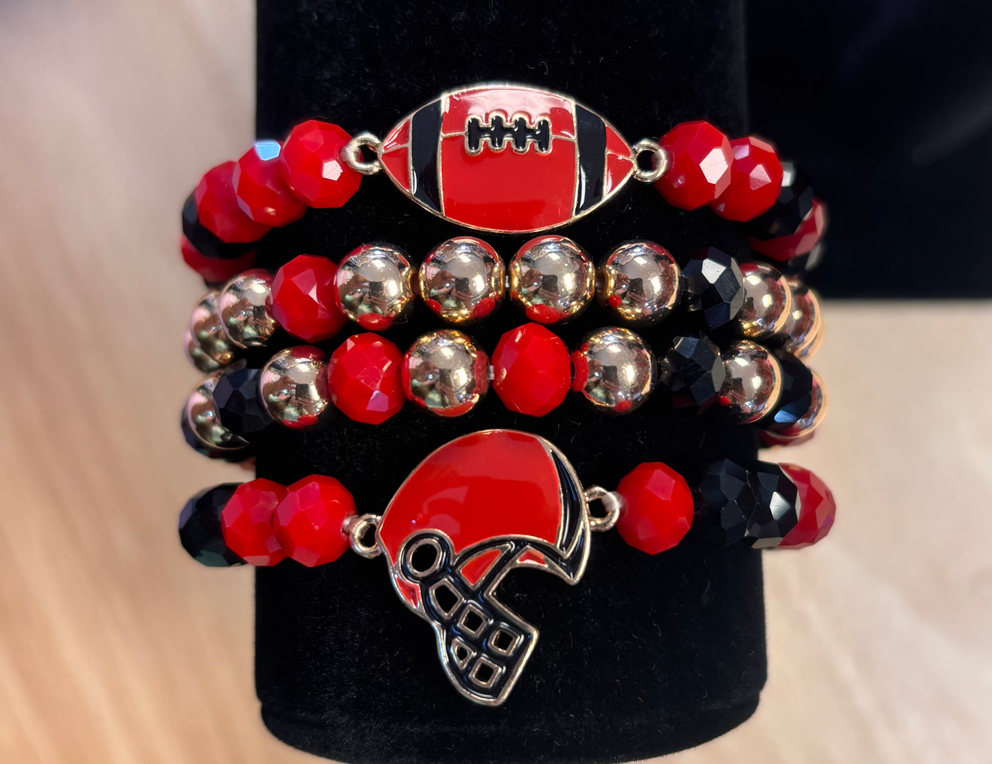 Game day Red/Black Bracelet