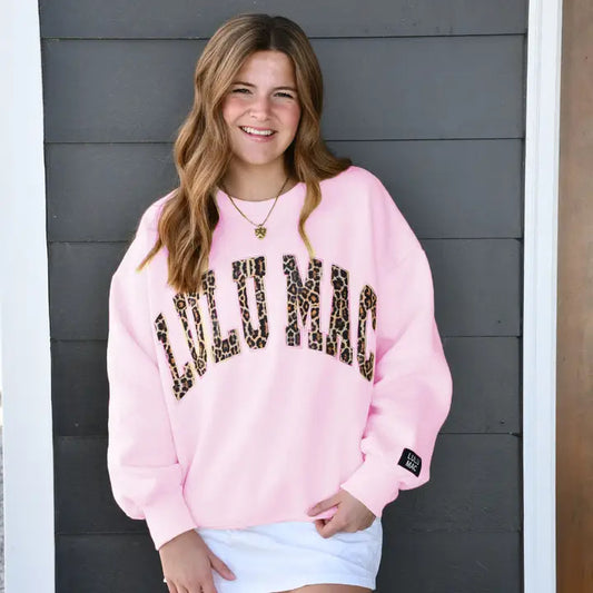 Lulu Mac Pink with Leopard Sweater
