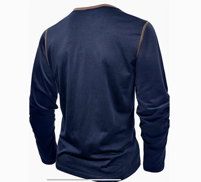 Men's Navy Quarter Button Up image 2
