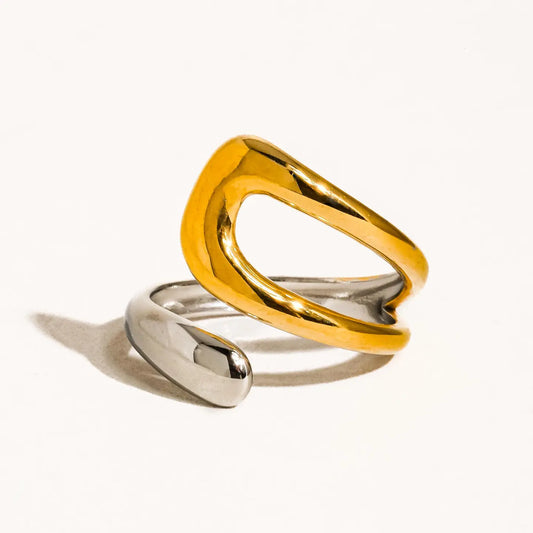 18K Non-tarnish Mixed Metal Ring image 0